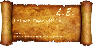 Loisch Emanuéla névjegykártya